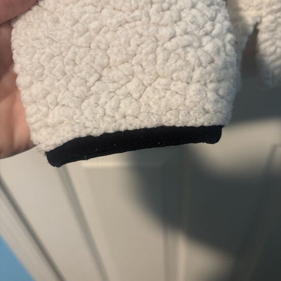 Victoria Secret PINK Women’s 1/4 Zip Fleece Pullover Size Small Cream Color - Picture 4 of 6